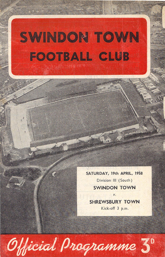 <b>Saturday, April 19, 1958</b><br />vs. Shrewsbury Town (Home)